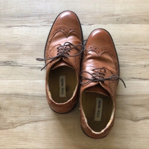 Steve Madden Tan Leather Oxfords - Picture 11 of 11